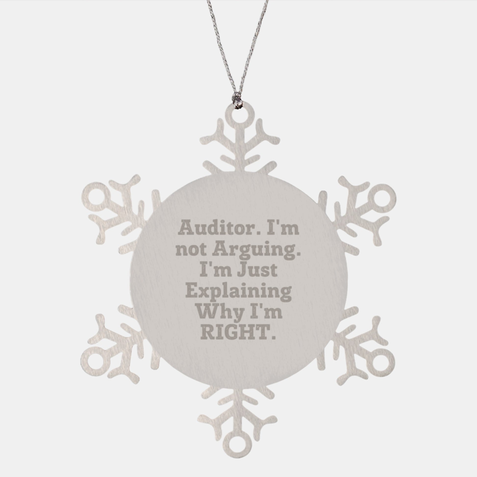 Christmas Gift Auditor Snowflake Ornament for Her Present Keepsake - Image 1