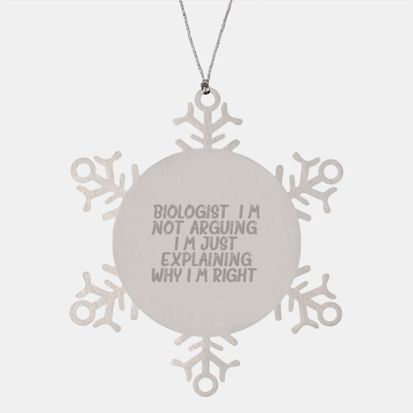 Biologist Snowflake Ornament for Family Treasure Premium Christmas Gift - Image 1