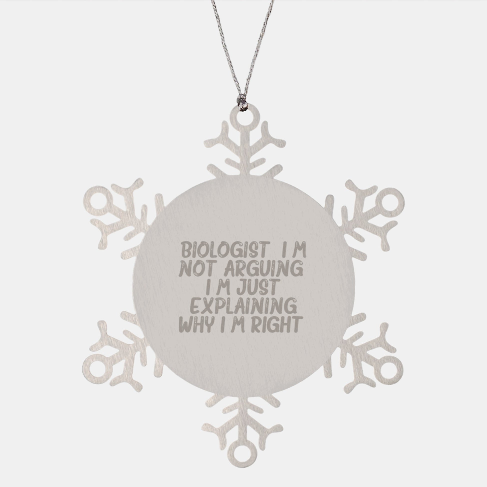 Biologist Snowflake Ornament for Family Treasure Premium Christmas Gift - Image 1