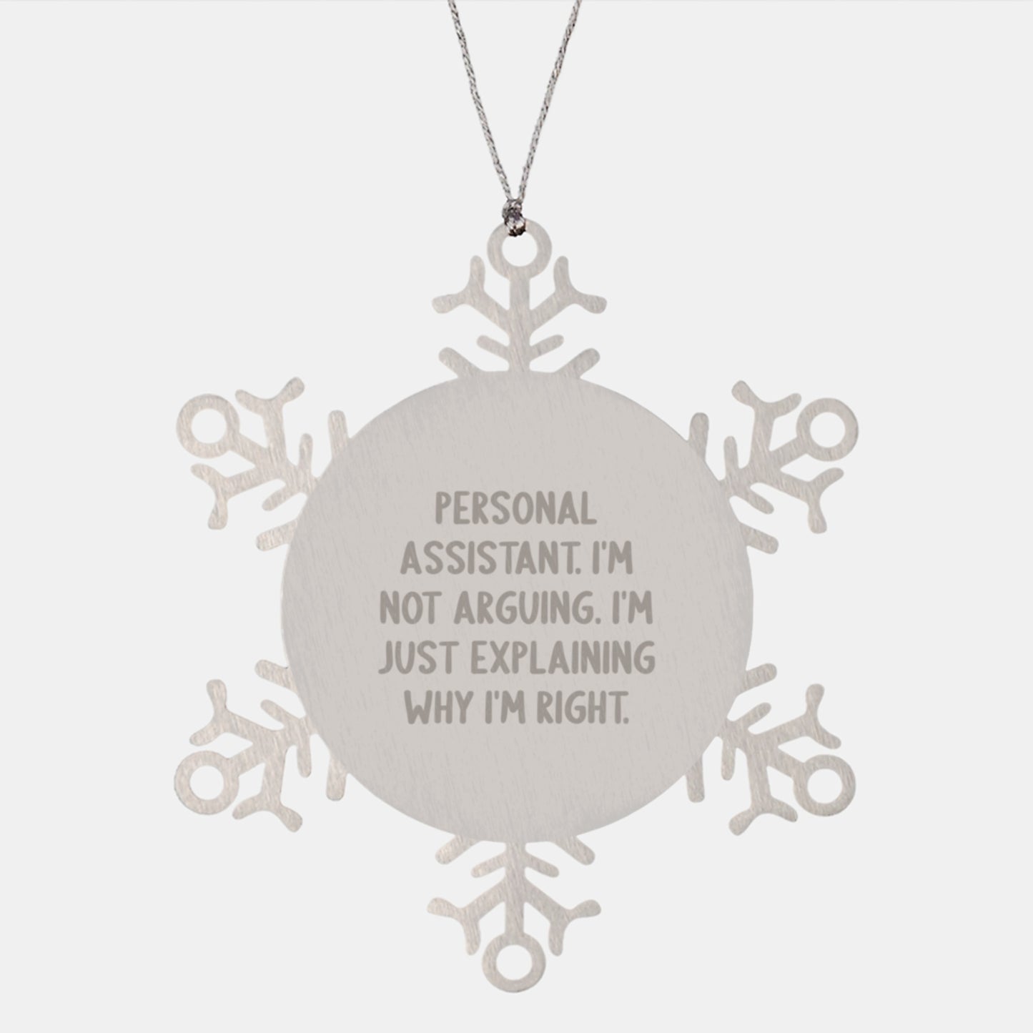 Personal Assistant Snowflake Ornament for Coworkers – Christmas Gift - Image 1