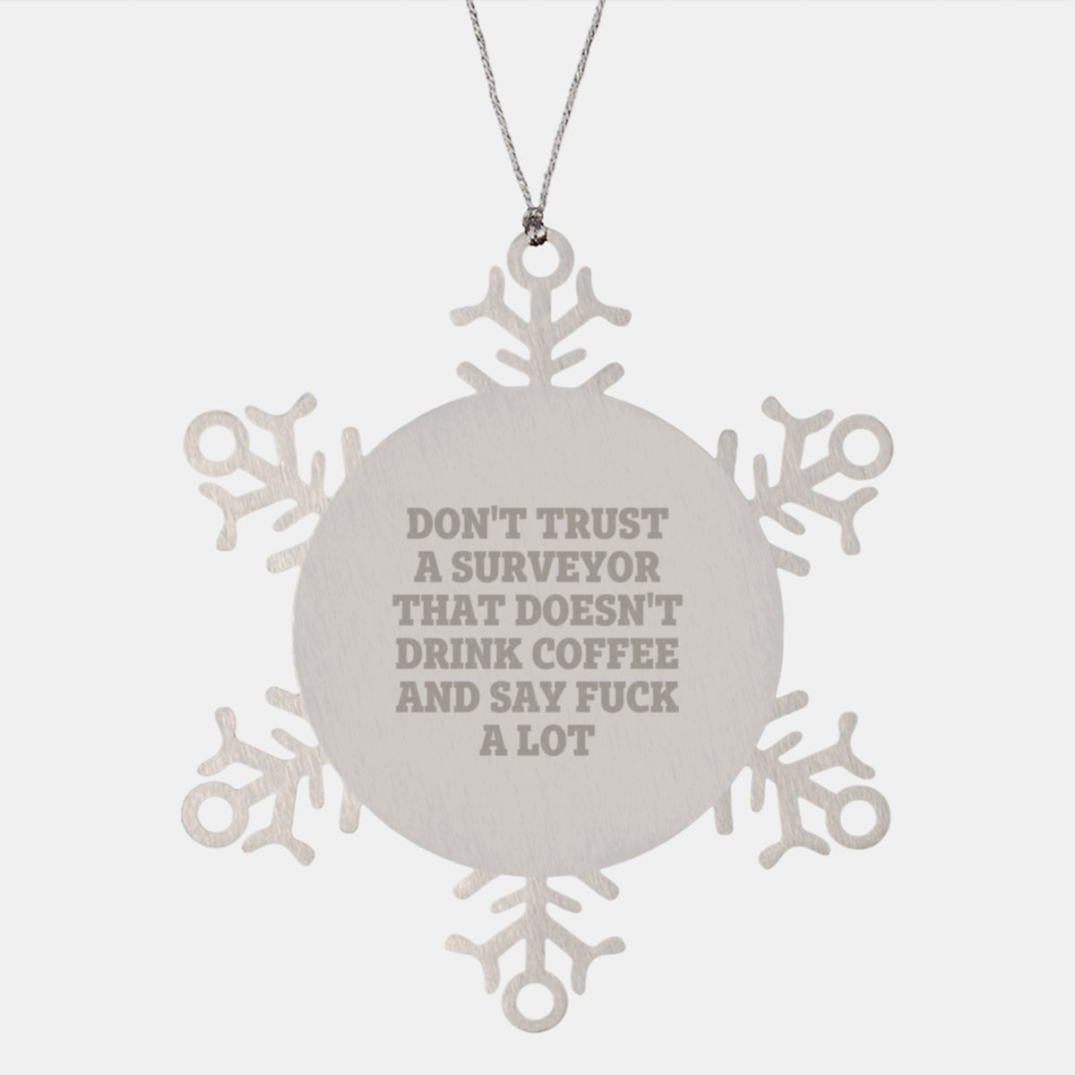 Surveyor Snowflake Ornament Idea for Coworkers Christmas Gift - Image 1