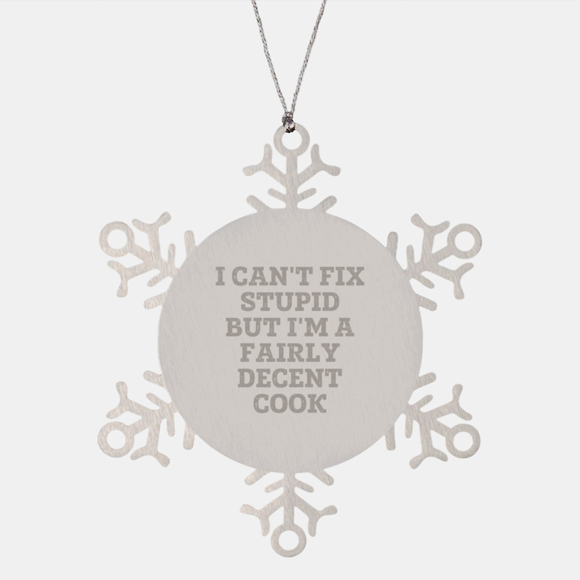 Funny Cook Snowflake Ornament Gifts for Christmas, Gifts from Men, Women, Friends, Family - Image 1