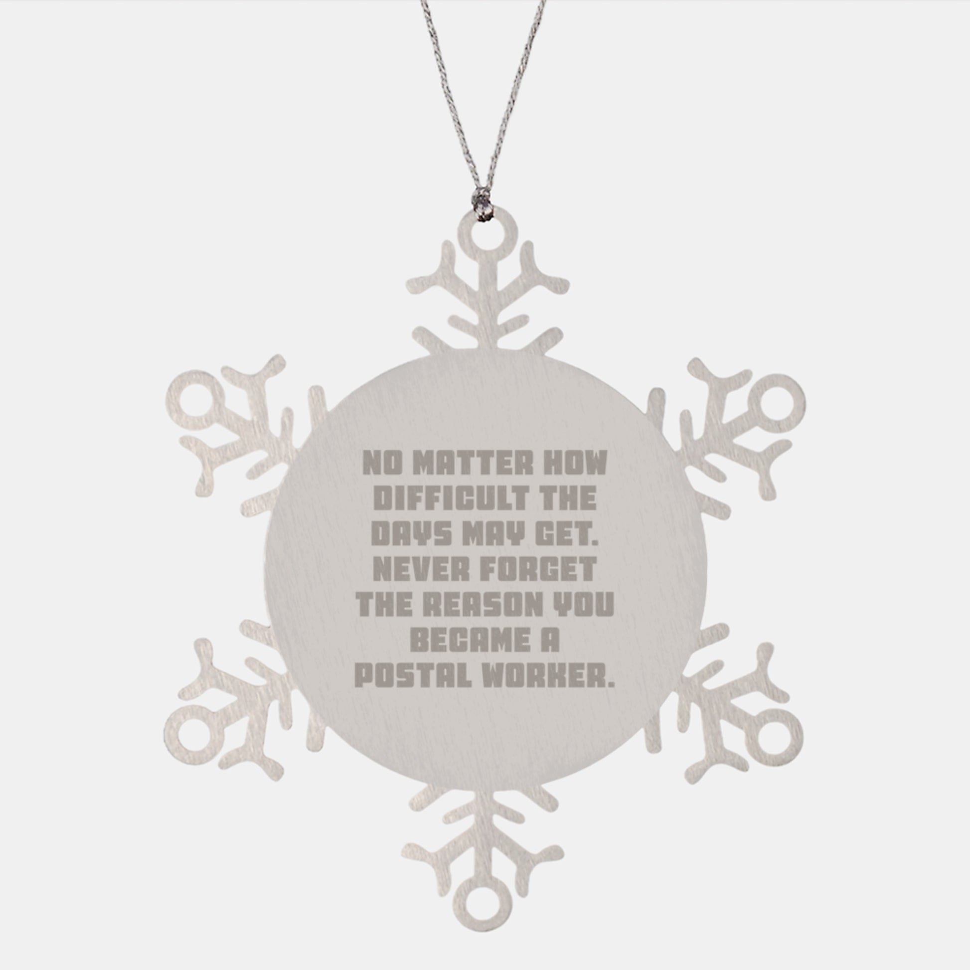 Gifts for Postal Worker Men and Women - Inspirational Snowflake Ornament from Friends, Family, Coworkers - Christmas Unique Gifts for Postal Workers - Image 1