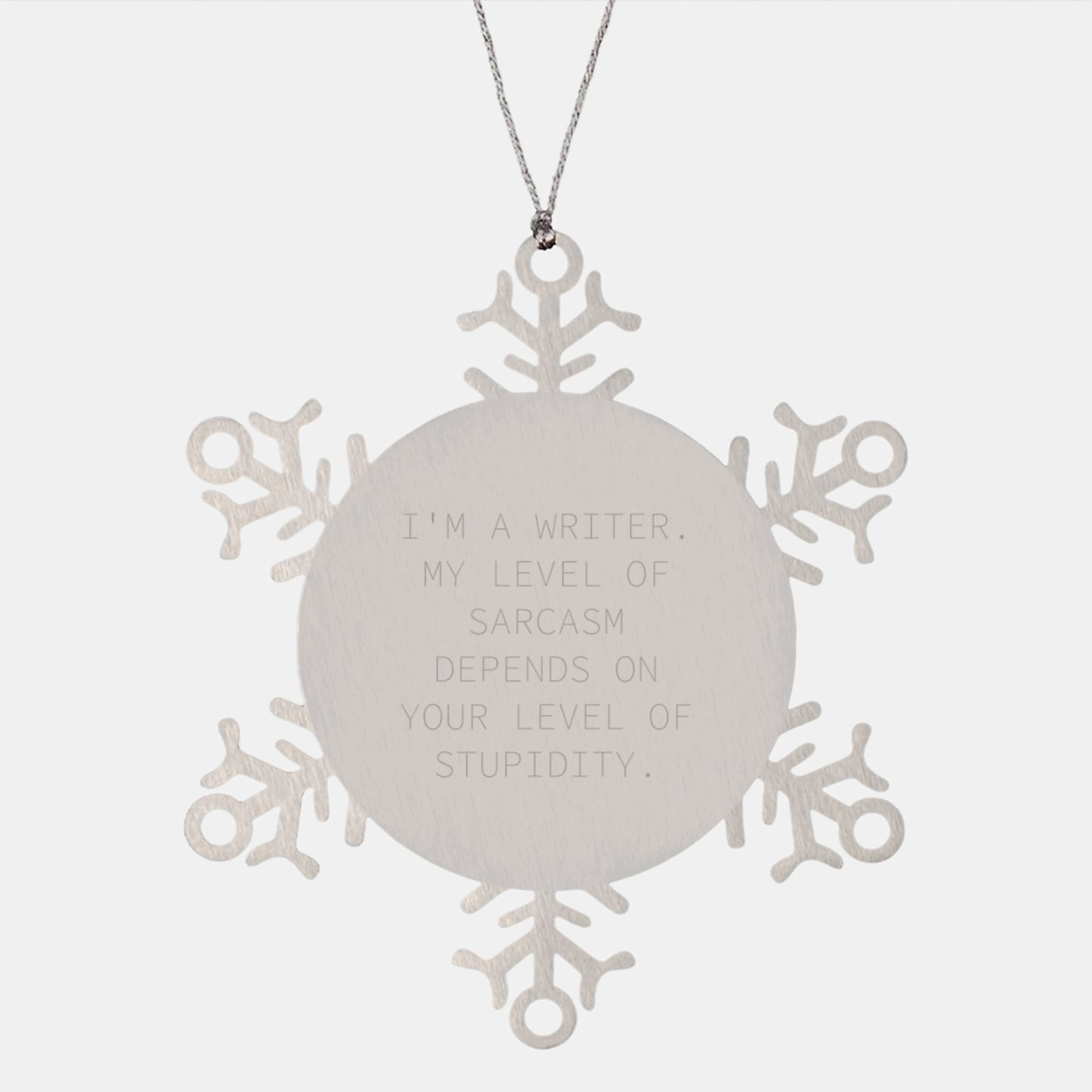 Funny Writer Snowflake Ornament Gifts from Friends to Writer, Sarcasm Christmas Unique Gifts - Image 1