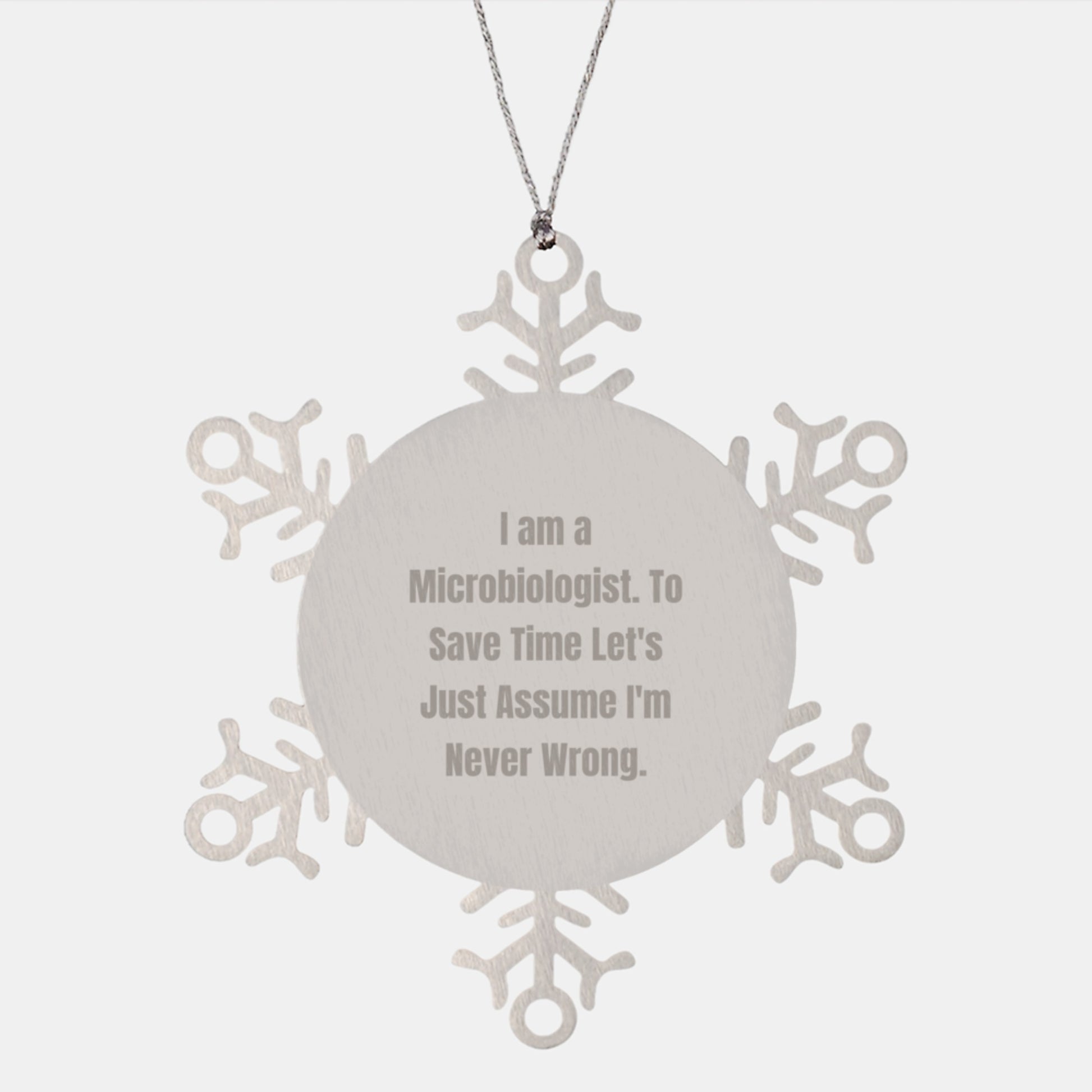 Unique Snowflake Ornaments for Microbiologists Gifts from Friends to Family Christmas Unique Gifts - Image 1