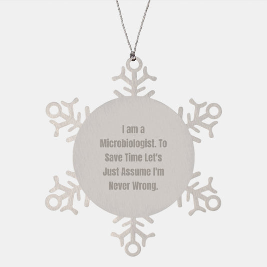 Unique Snowflake Ornaments for Microbiologists Gifts from Friends to Family Christmas Unique Gifts - Image 1