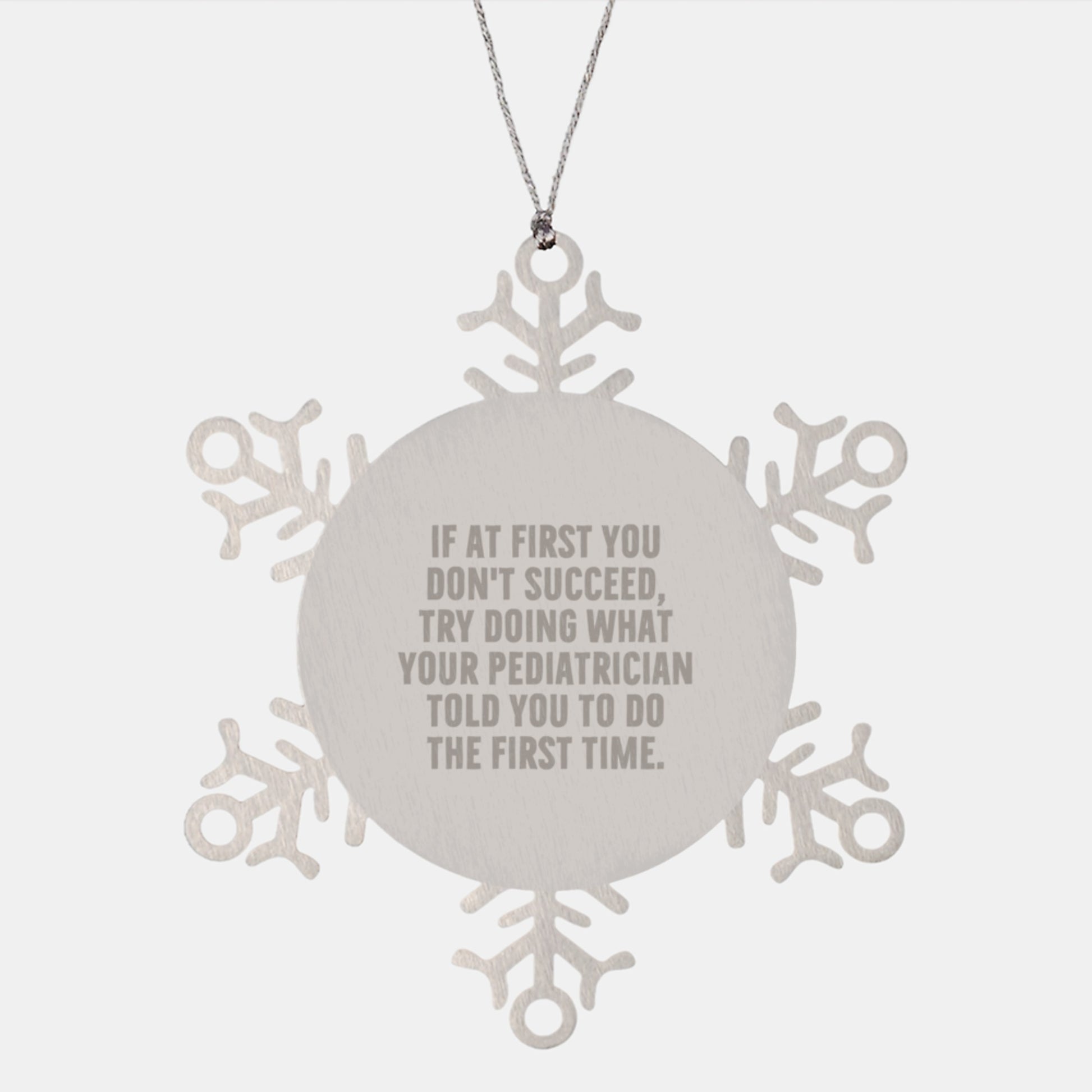 Colleague's Companion Pediatrician Snowflake Ornament Christmas Unique Gift - Image 1