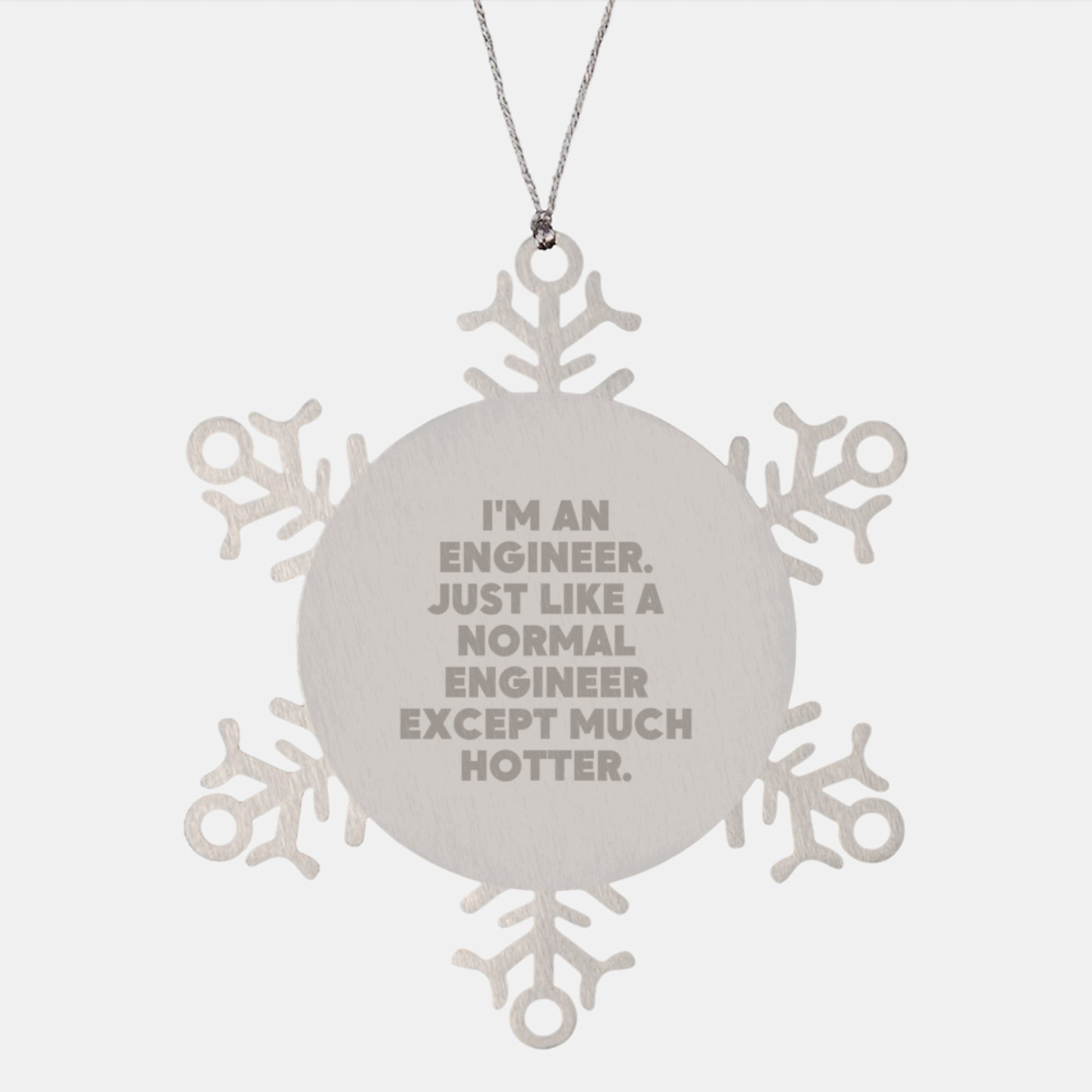 Christmas Gift Engineer Snowflake Ornament for Her Present - Image 1