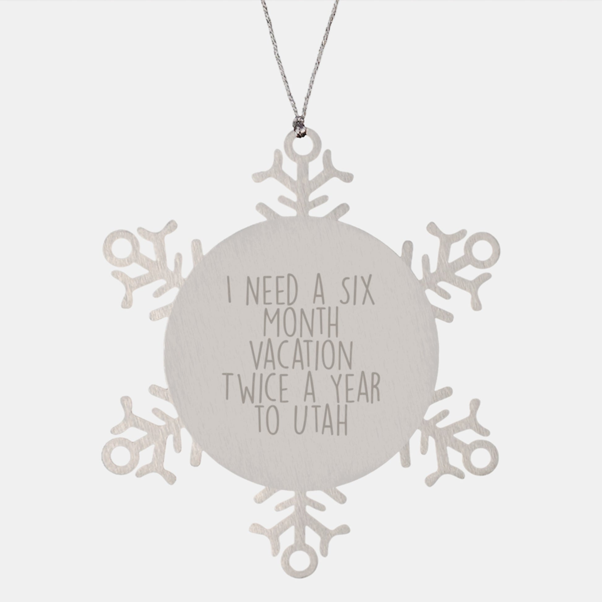 Utah Snowflake Ornaments, Funny Christmas Unique Gifts for Friends and Family, Gifts from Utah Enthusiasts, Snowflake Decorations, Unique Utah Gifts - Image 1