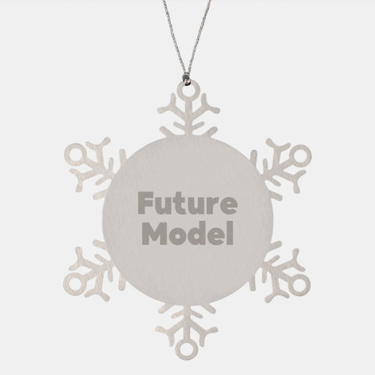 Funny 'Dream Big' Model Gifts from Men to Friends and Family this Christmas Unique Snowflake Ornament for Model Enthusiasts - Image 1