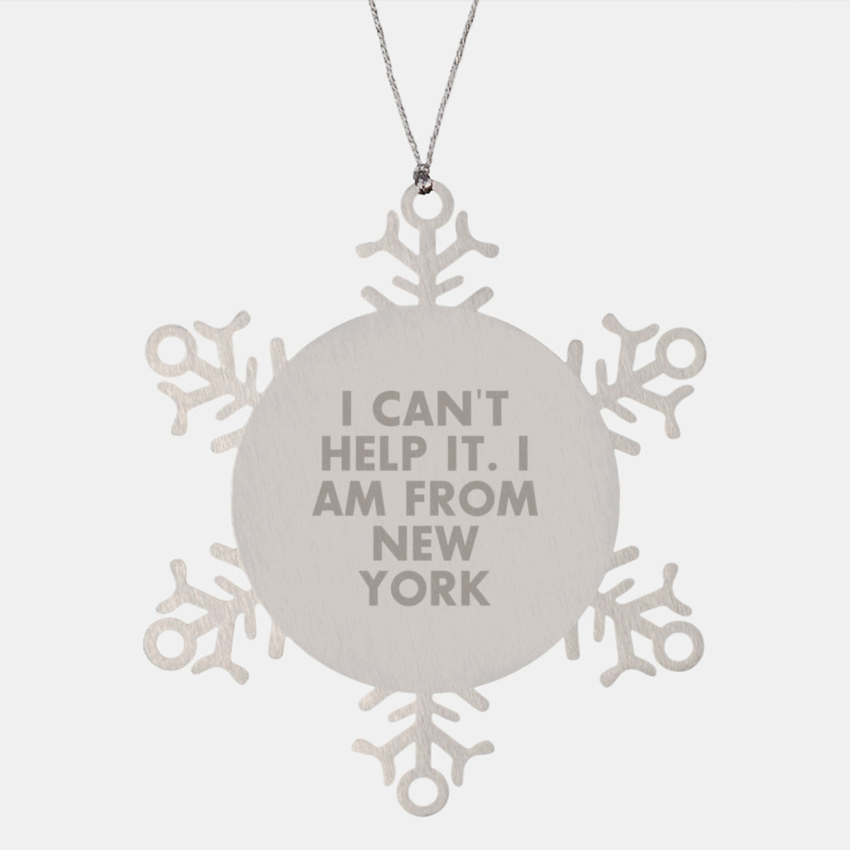 Funny New York Snowflake Ornament Gifts from Friends to Family Members - Image 1