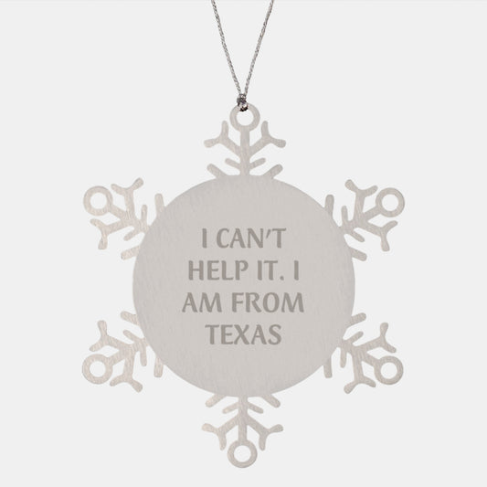 Family Treasure Texas Snowflake Ornament Christmas Unique Gift for Family - Image 1