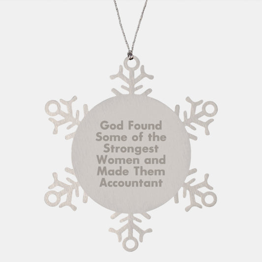 Funny Accountant Gifts, Snowflake Ornament for Accountants, Gifts from Men to Women for Christmas - Image 1