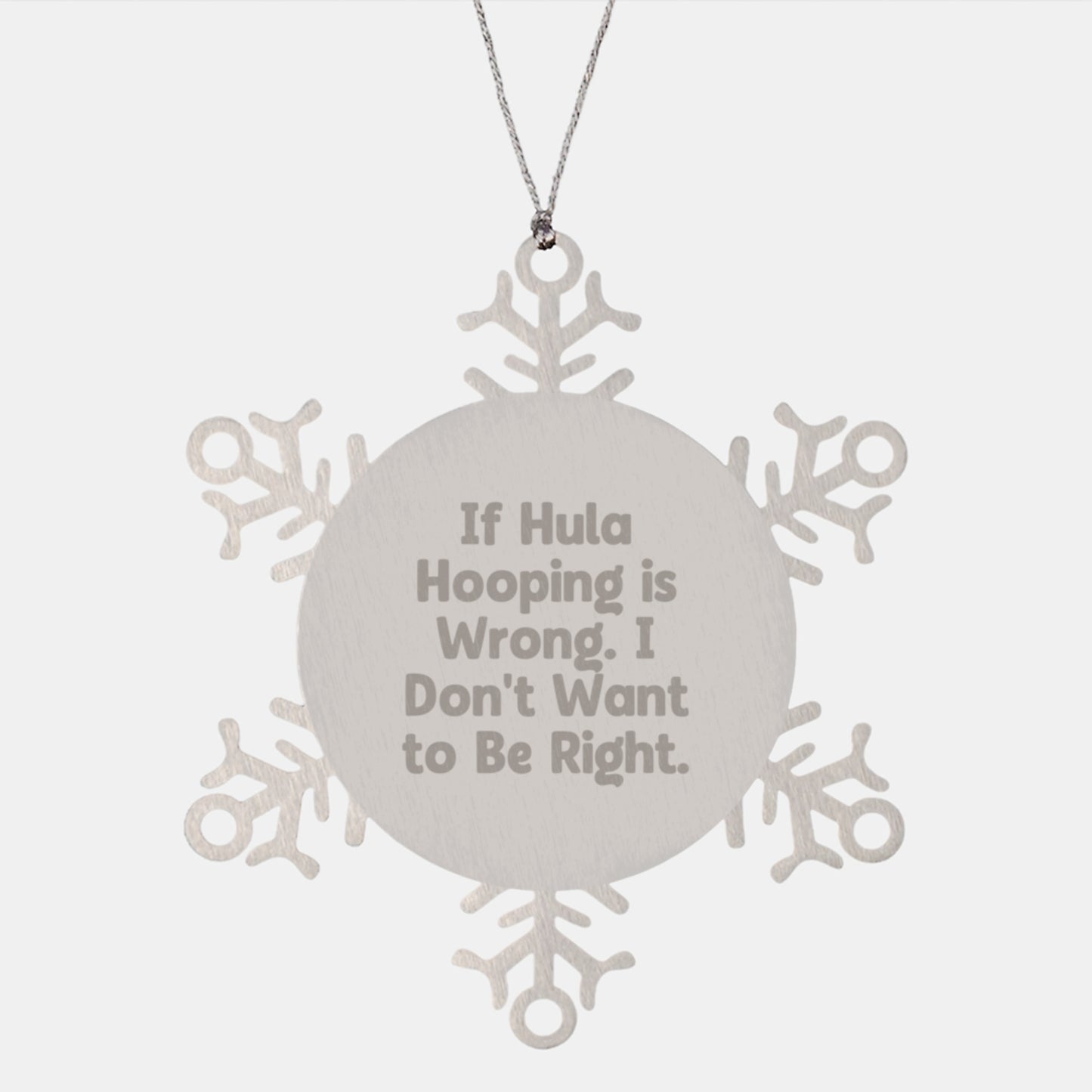 Hula Hooping Christmas Snowflake Ornaments for Friends, Funny Hula Hooping Gifts from Men to Women - Image 1