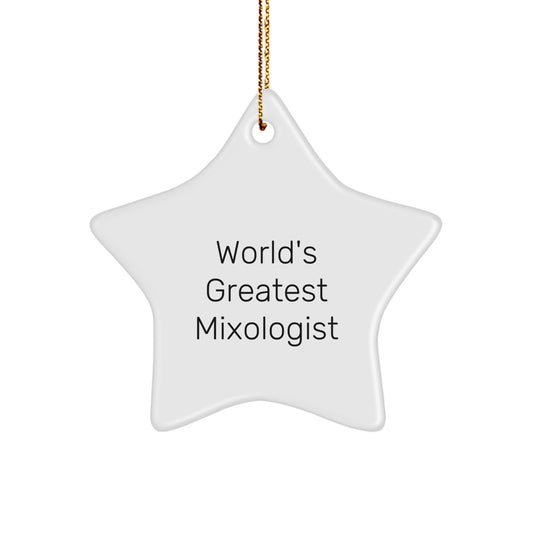 Christmas Gift World's Greatest Mixologist Christmas Ornament for Her - Image 1
