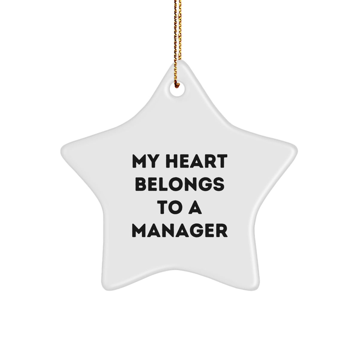 Cheeky Manager Star Ornament Gift for Friends Novelty Christmas - Image 1