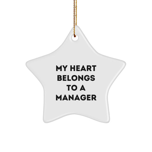 Cheeky Manager Star Ornament Gift for Friends Novelty Christmas - Image 1
