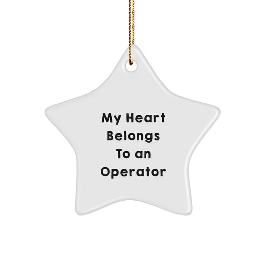 Playful Operator Christmas Unique Gift Novelty Star Ornament for Friends - Image 1