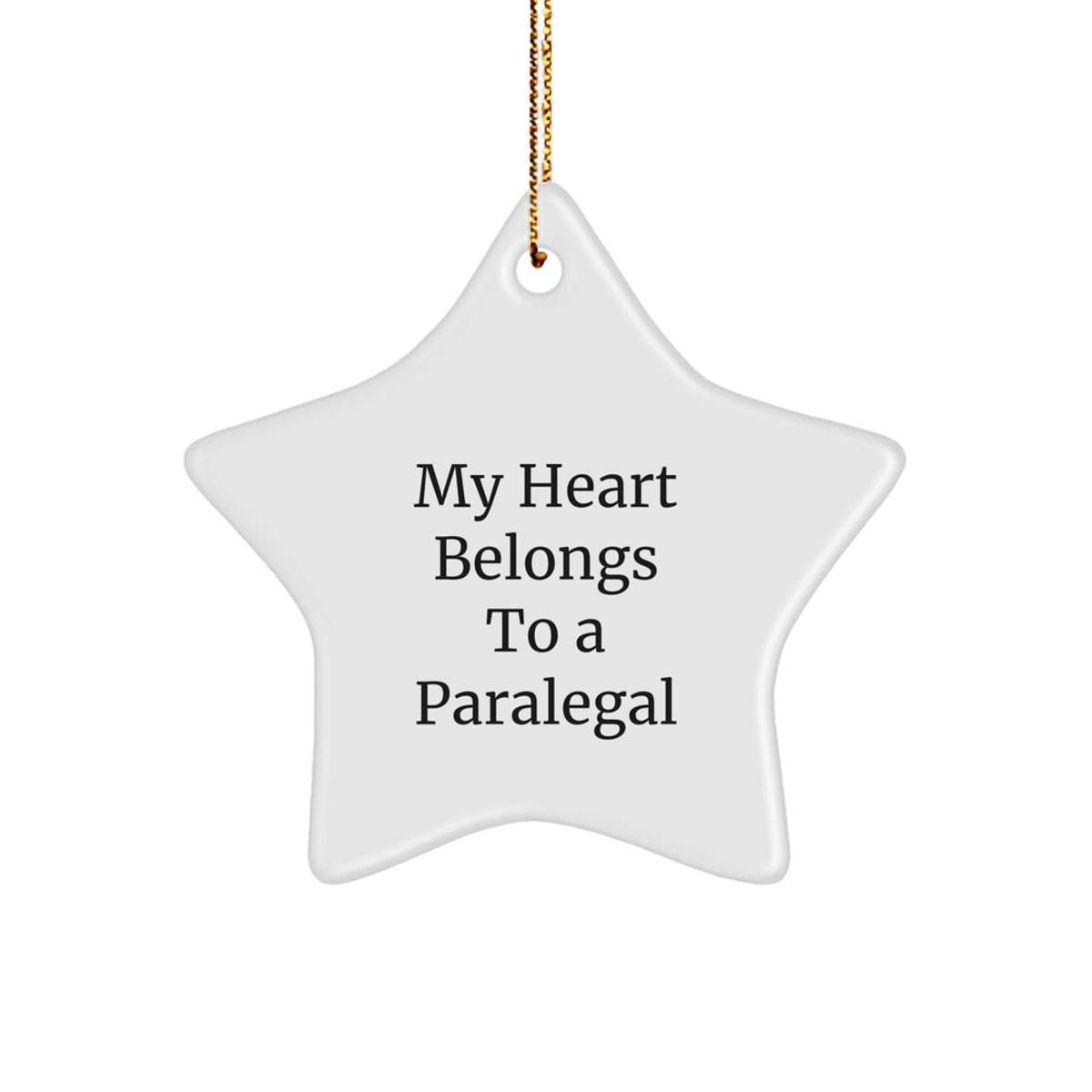 Christmas Unique Gift Paralegal Star Ornament for Her Present - Image 1