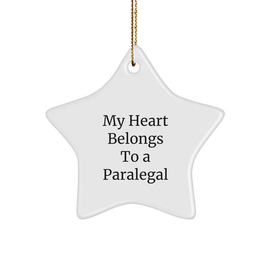 Christmas Unique Gift Paralegal Star Ornament for Her Present - Image 1