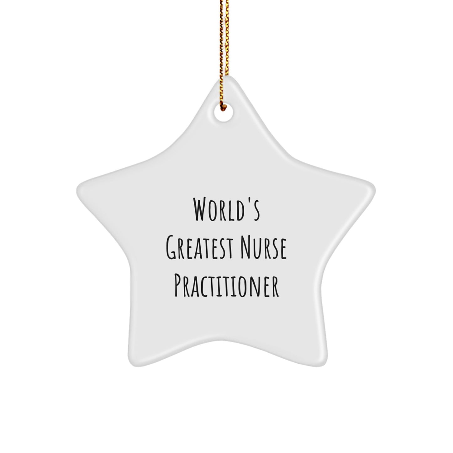 Nurse Practitioner Star Ornament for a Best Friend Christmas Gift - Image 1