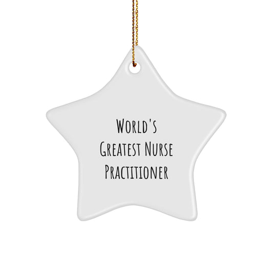 Nurse Practitioner Star Ornament for a Best Friend Christmas Gift - Image 1