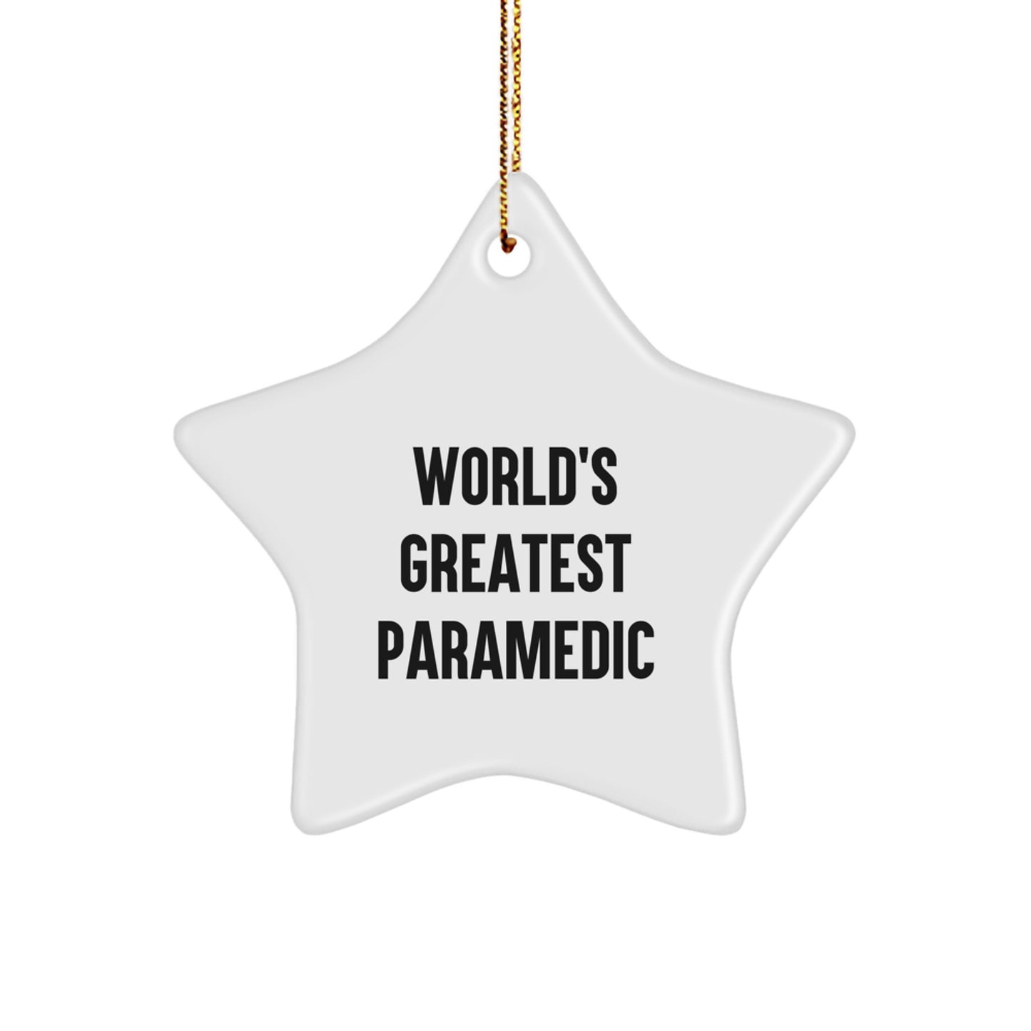 Funny Rescue Worker Gifts for Men, World's Greatest Star Ornament, Rescue Worker Christmas Unique - Image 1