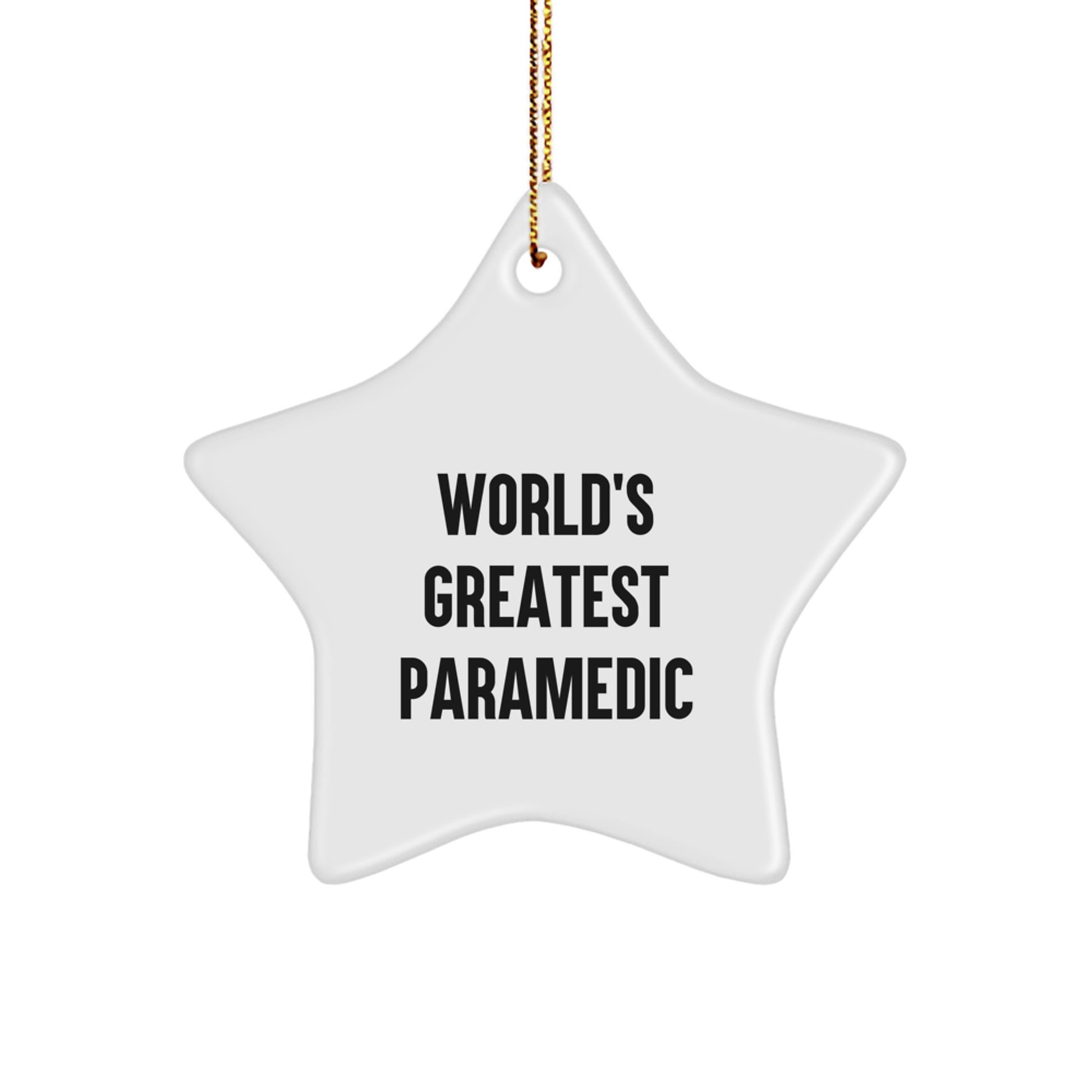 Funny Rescue Worker Gifts for Men, World's Greatest Star Ornament, Rescue Worker Christmas Unique - Image 1