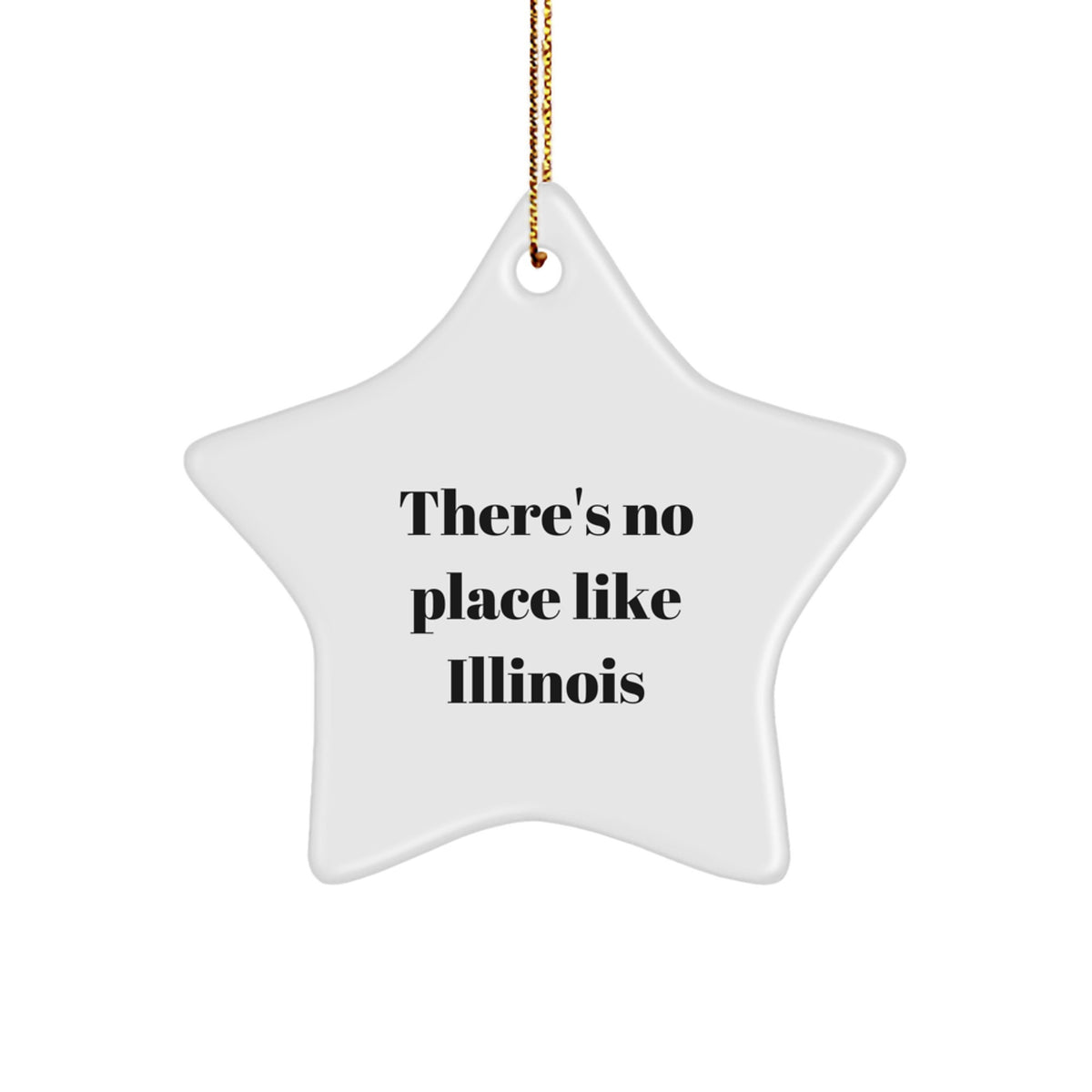 Quirky Illinois Star Christmas Ornament Gift for Friends – Festive - Image 1
