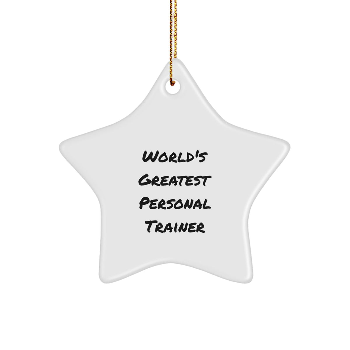 Personal Trainer Star Keepsake Vibrant Christmas Ornament for Him Gift - Image 1