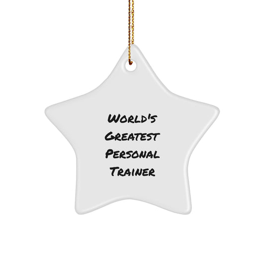 Personal Trainer Star Keepsake Vibrant Christmas Ornament for Him Gift - Image 1