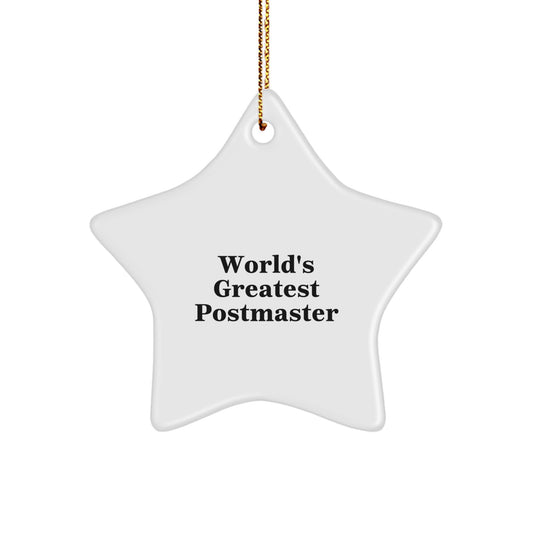 Christmas Gift for Her Postmaster Star Ornament Present Bright - Image 1