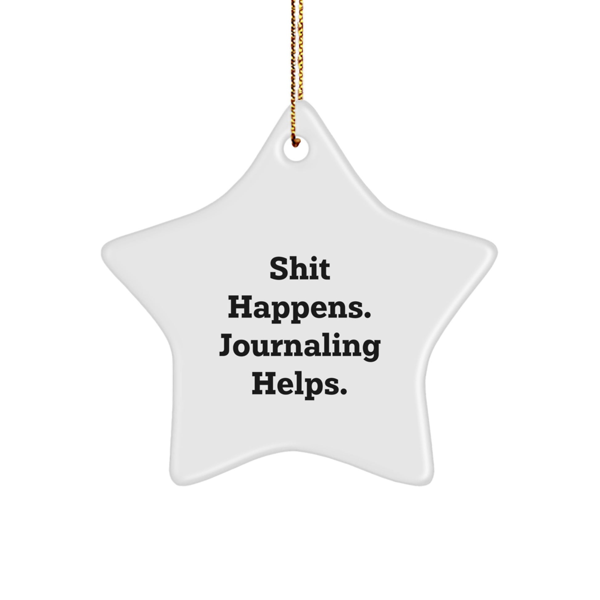 Funny Journaling Gifts for Women - Shit Happens. Journaling Helps. Christmas Unique Gifts from Friends, Coworkers, Family - Image 1