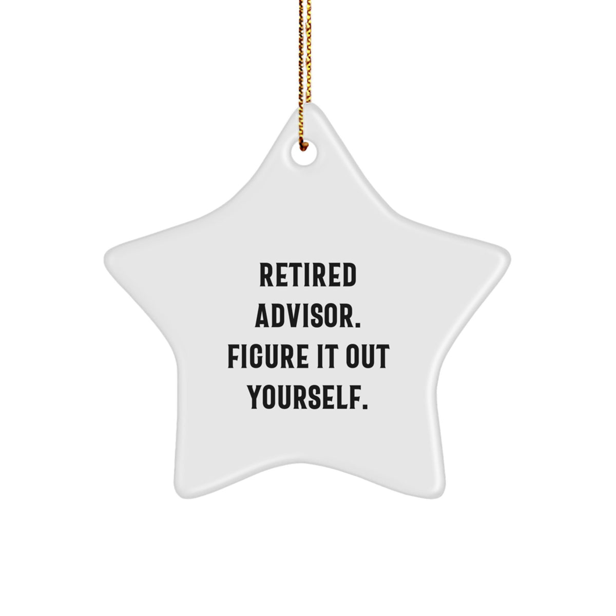 Christmas Unique Gift Star Ornament for Coworkers Idea Retired Advisor - Image 1