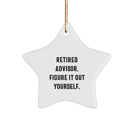 Christmas Unique Gift Star Ornament for Coworkers Idea Retired Advisor - Image 1