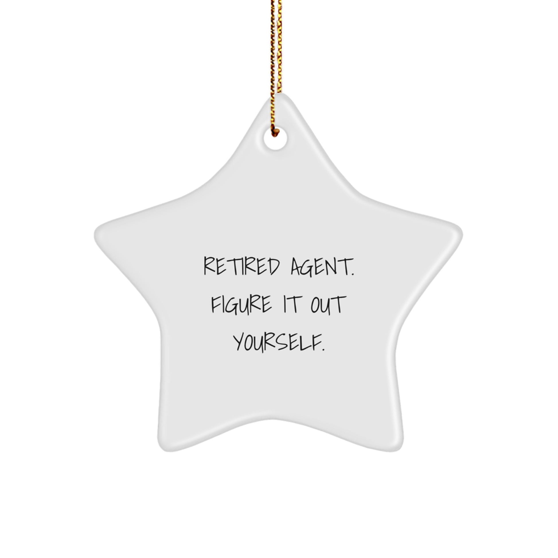 Funny Agent Star Ornament Gifts from Friends, Family, Coworkers, or Men to Women for Christmas Unique Presents - Image 1
