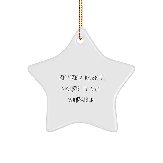 Funny Agent Star Ornament Gifts from Friends, Family, Coworkers, or Men to Women for Christmas Unique Presents - Image 1