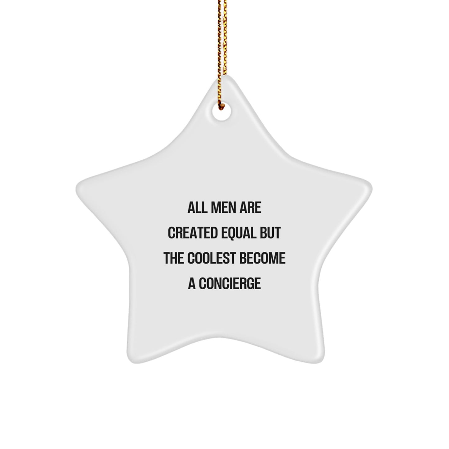 Concierge Gifts from Friends - Funny Star Ornament for Men - Christmas Unique Gifts for Concierge - Image 1