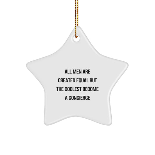 Concierge Gifts from Friends - Funny Star Ornament for Men - Christmas Unique Gifts for Concierge - Image 1