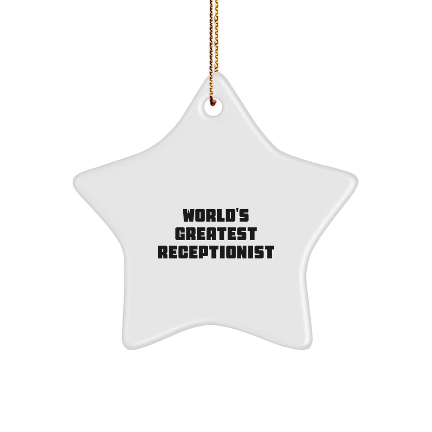 Novelty Christmas Ornament for World's Greatest Receptionist Gift - Image 1