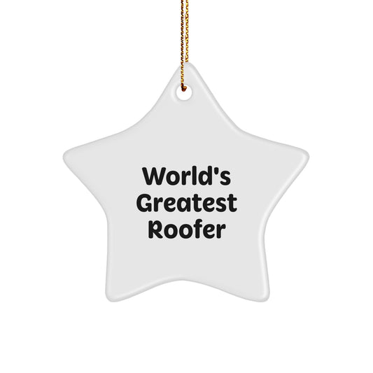 Funny Roofer Gifts from Men Christmas Unique Star Ornament for Roofer Friends - Image 1