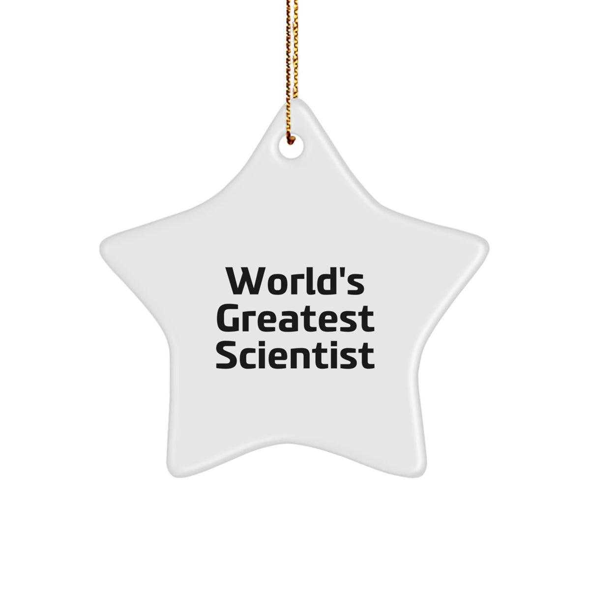 Scientist Christmas Ornament Gift for Him - World's Greatest Scientist - Image 1