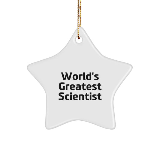Scientist Christmas Ornament Gift for Him - World's Greatest Scientist - Image 1