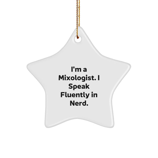 Funny Mixologist Star Ornament Gifts from Friends for Christmas Unique Ornaments - Image 1