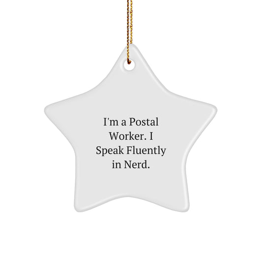Funny Postal Worker Star Ornament Gifts from Friends, Perfect for Men or Women Coworkers, Unique Christmas Decorations - Image 1