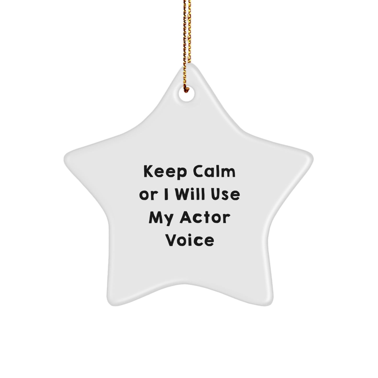 Funny Actor Gifts from Friends for Actor Enthusiasts, Christmas Unique Star Ornament, Actor Voice Star Decoration - Image 1