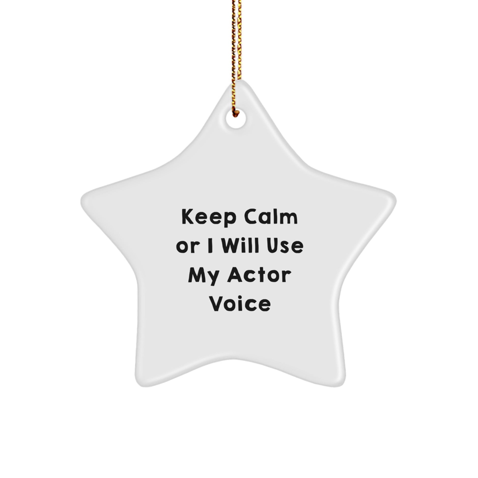 Funny Actor Gifts from Friends for Actor Enthusiasts, Christmas Unique Star Ornament, Actor Voice Star Decoration - Image 1