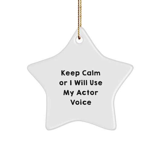 Funny Actor Gifts from Friends for Actor Enthusiasts, Christmas Unique Star Ornament, Actor Voice Star Decoration - Image 1