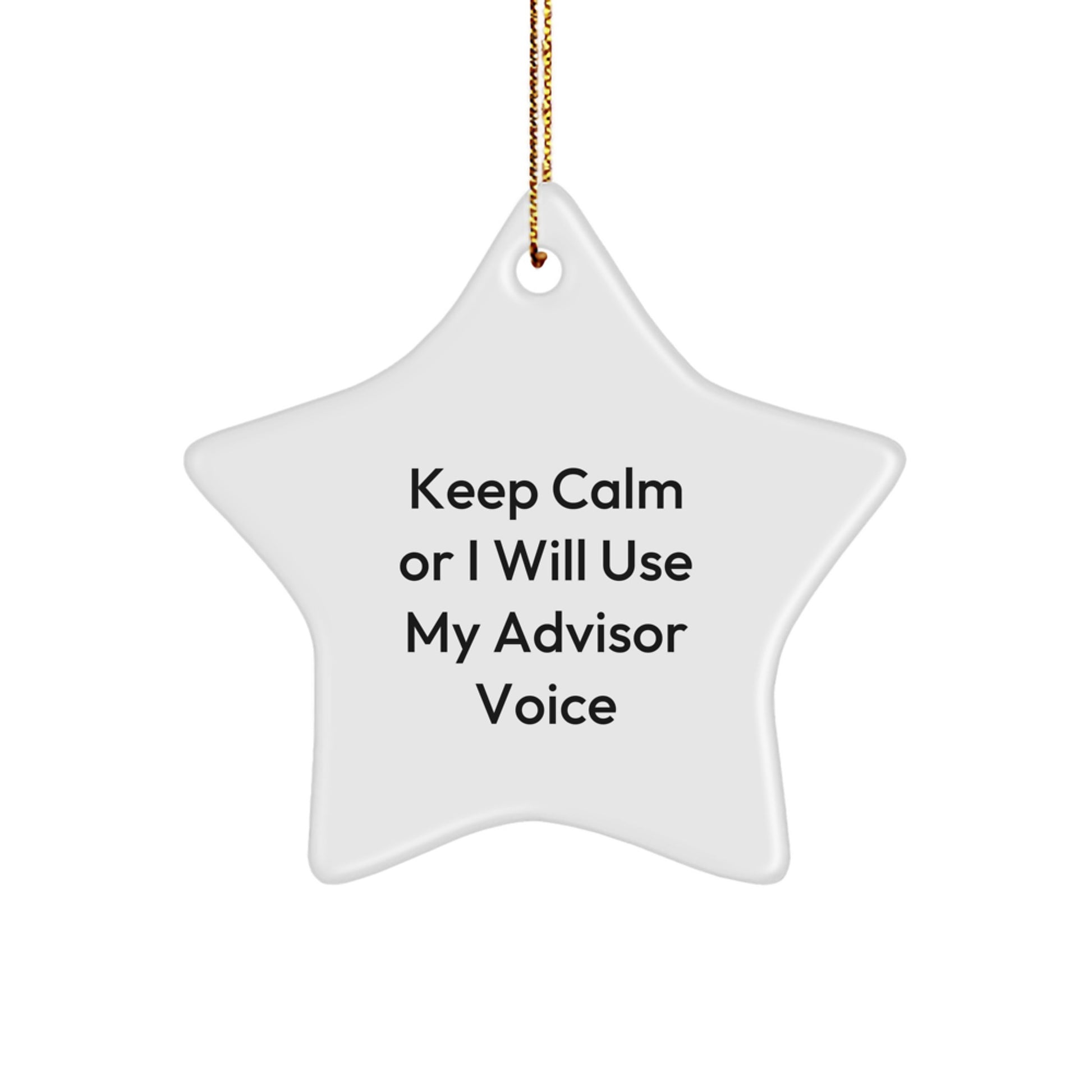 Funny Star Ornament for Advisor Gifts from Men, Christmas Unique Present for Advisor Friends and Family - Image 1