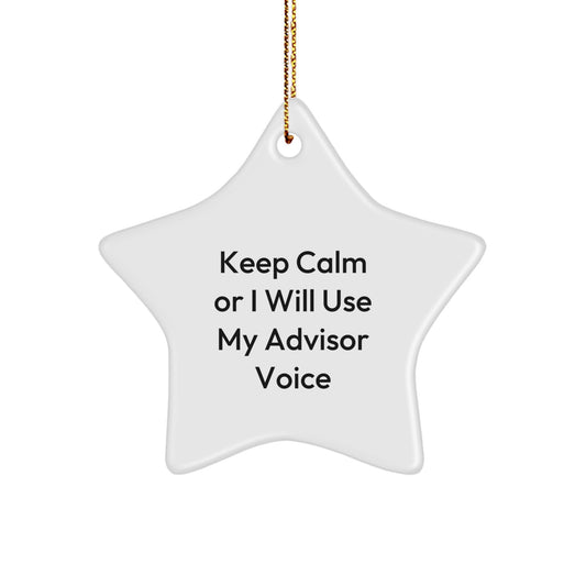 Funny Star Ornament for Advisor Gifts from Men, Christmas Unique Present for Advisor Friends and Family - Image 1